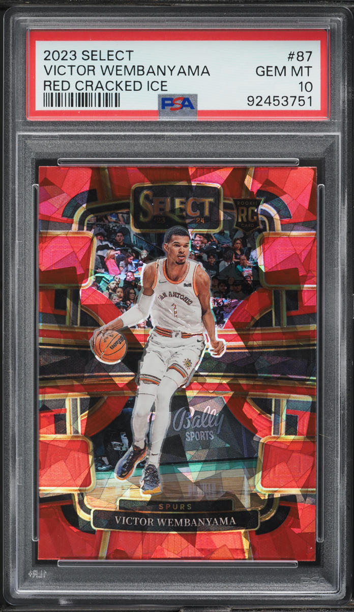 2023 Select Concourse Red Cracked Ice Victor Wembanyama ROOKIE #87 PSA 10 GEM