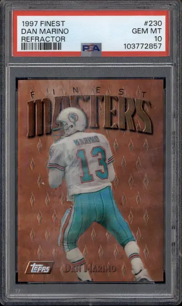 1997 Topps Finest Refractors #230 Dan Marino PSA 10