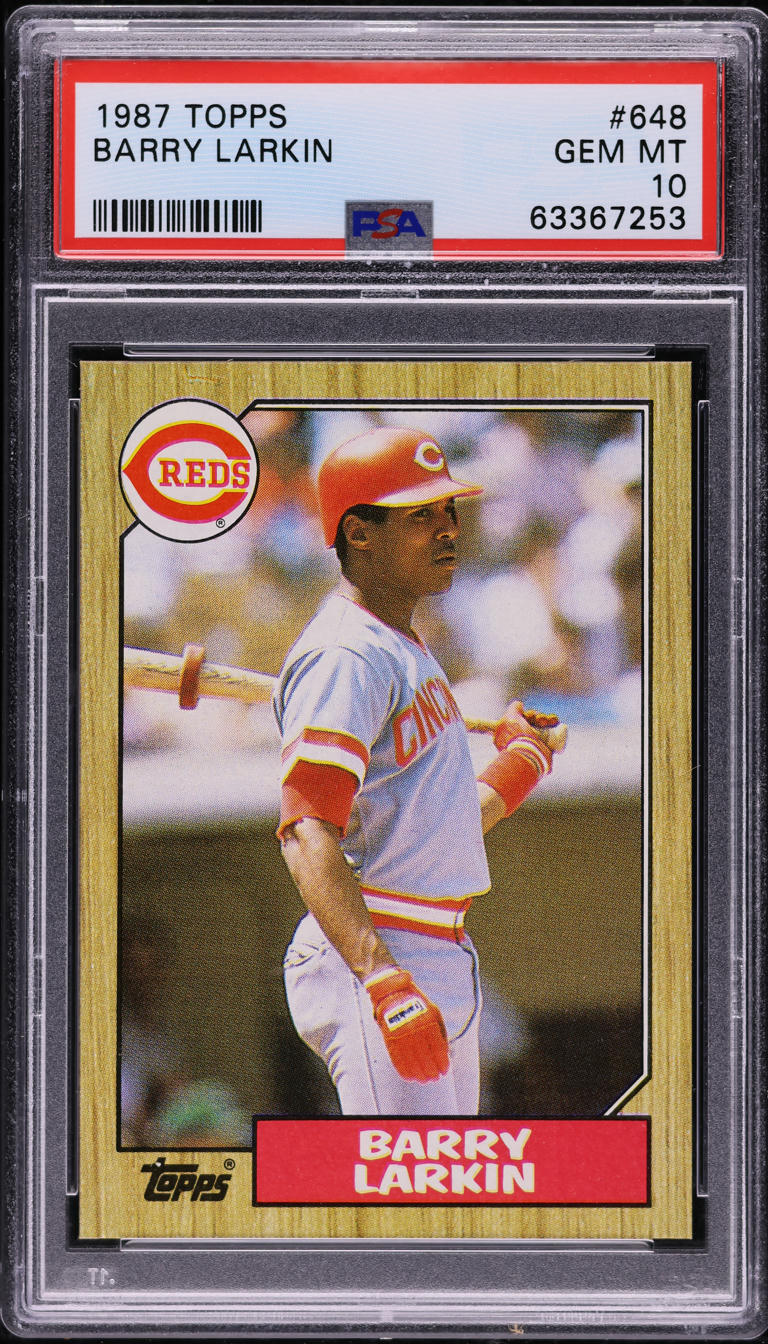 1987 Topps Barry Larkin ROOKIE #648 PSA 10 GEM MINT