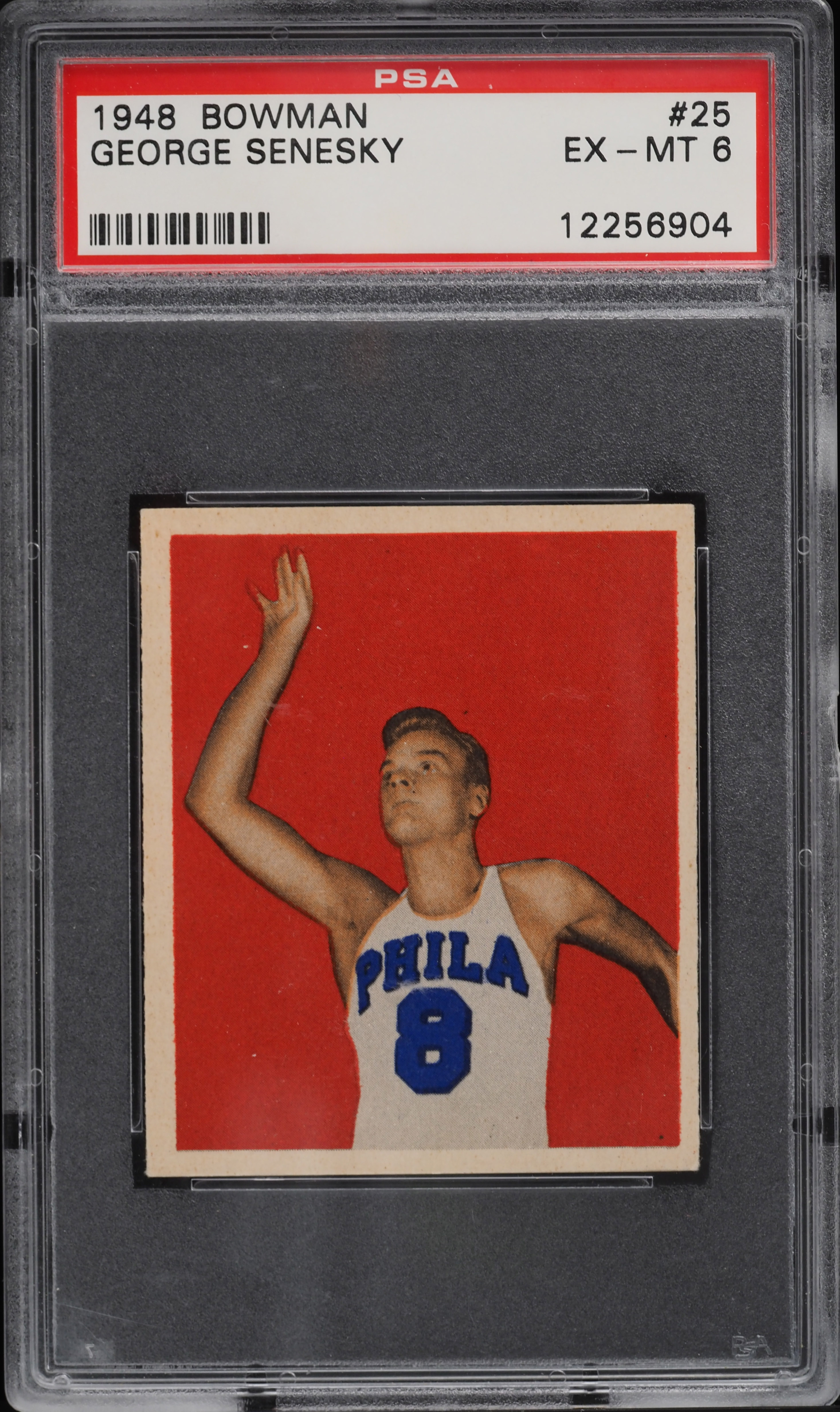 1948 Bowman Basketball George Senesky #25 PSA 6 EXMT