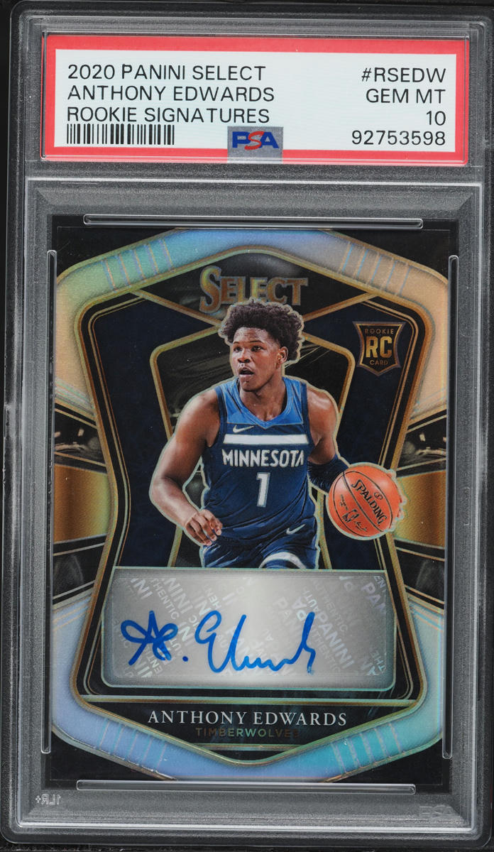 2020 Select Signatures Anthony Edwards ROOKIE AUTO /249 #RS-EDW PSA 10 GEM MINT
