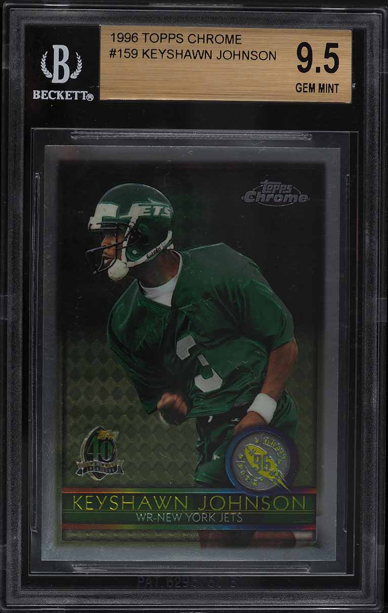 1996 Topps Chrome Keyshawn Johnson ROOKIE #159 BGS 9.5 GEM MINT