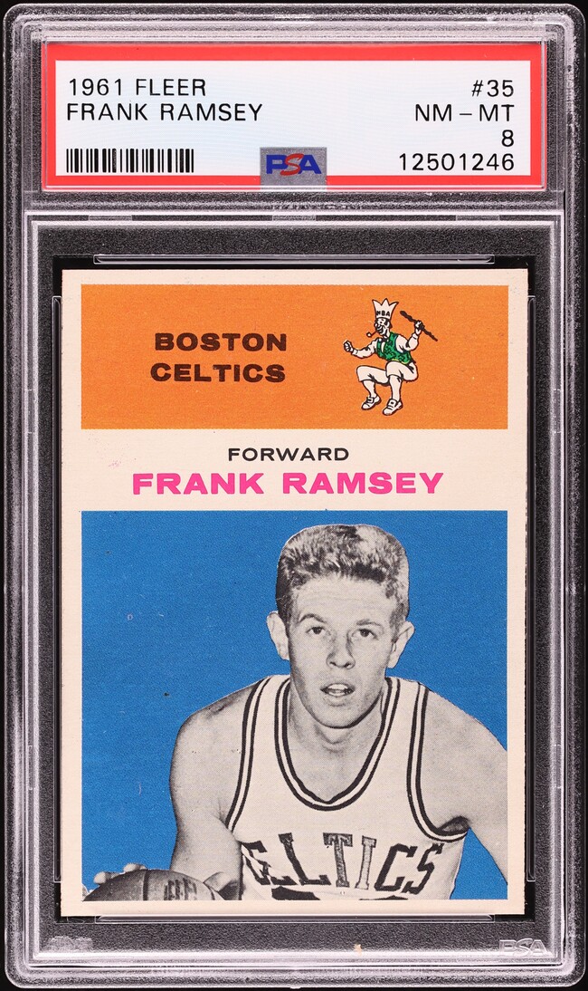 1961 Fleer Basketball Frank Ramsey #35 PSA 8 NM-MT