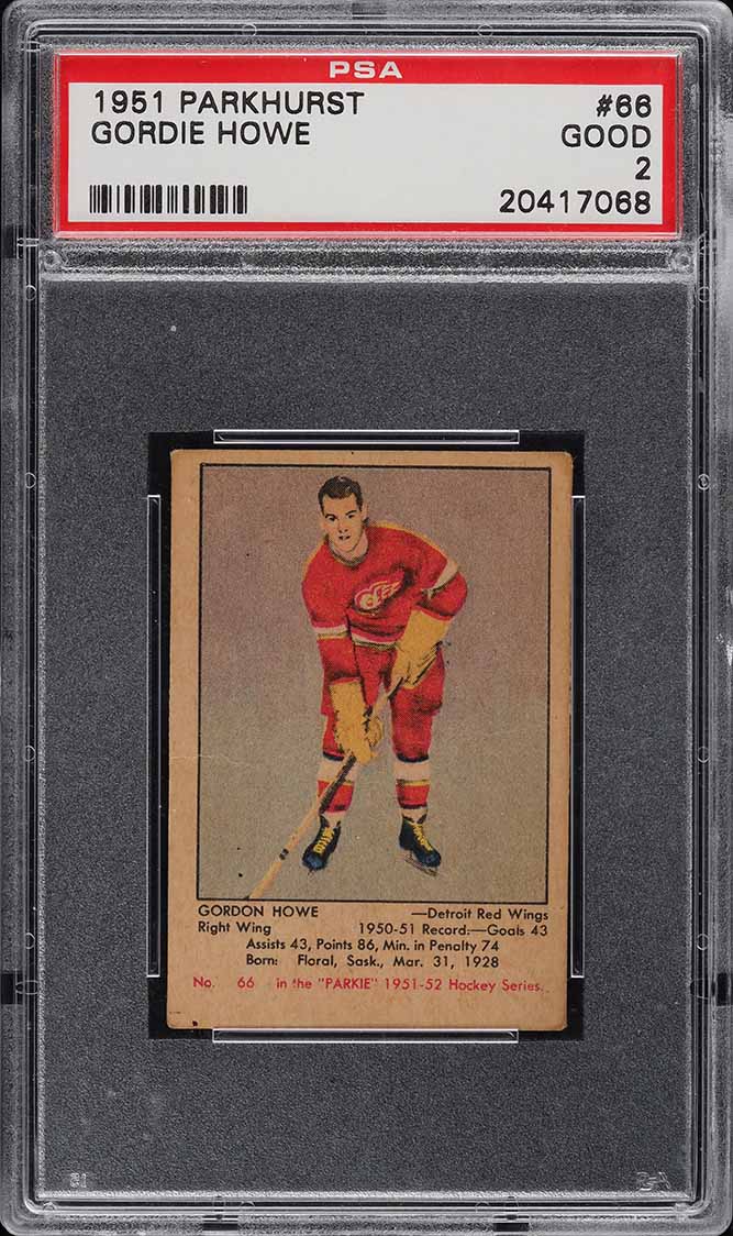 1951 Parkhurst Gordie Howe ROOKIE #66 PSA 2 GD (PWCC-A)