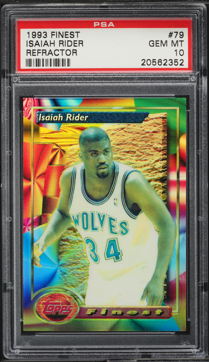 1993 Finest Refractor Isaiah Rider ROOKIE #79 PSA 10 GEM MINT