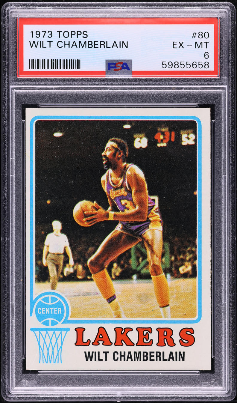 1973 Topps Basketball Wilt Chamberlain #80 PSA 6 EXMT