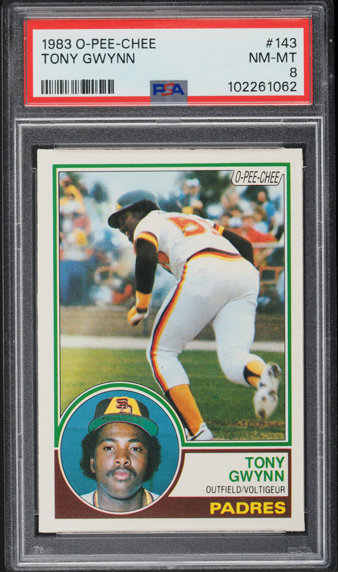 1983 O-Pee-Chee Tony Gwynn ROOKIE #143 PSA 8 NM-MT