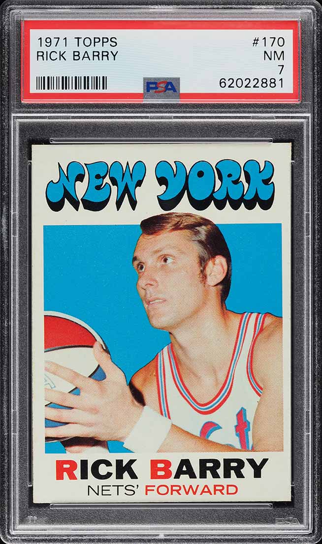 1971 Topps Basketball Rick Barry ROOKIE #170 PSA 7 NRMT