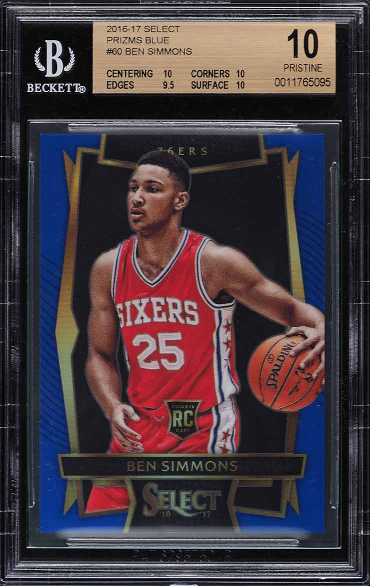 2016 Select Concourse Blue Prizm Ben Simmons ROOKIE /299 #60 BGS 10 PRISTINE