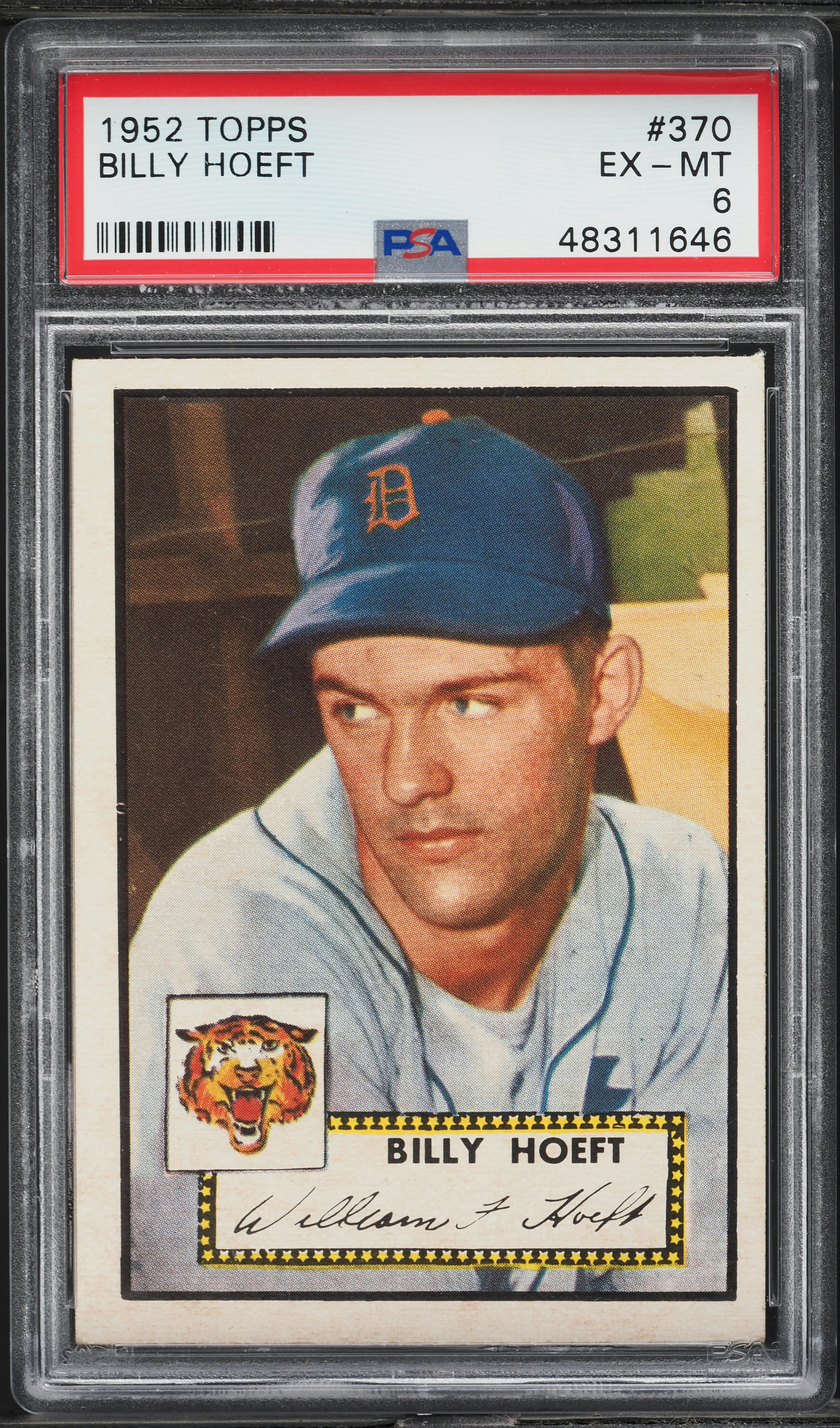 1952 Topps Billy Hoeft #370 PSA 6 EXMT