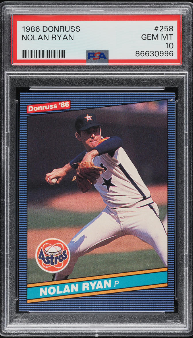 1986 Donruss Nolan Ryan #258 PSA 10 GEM MINT