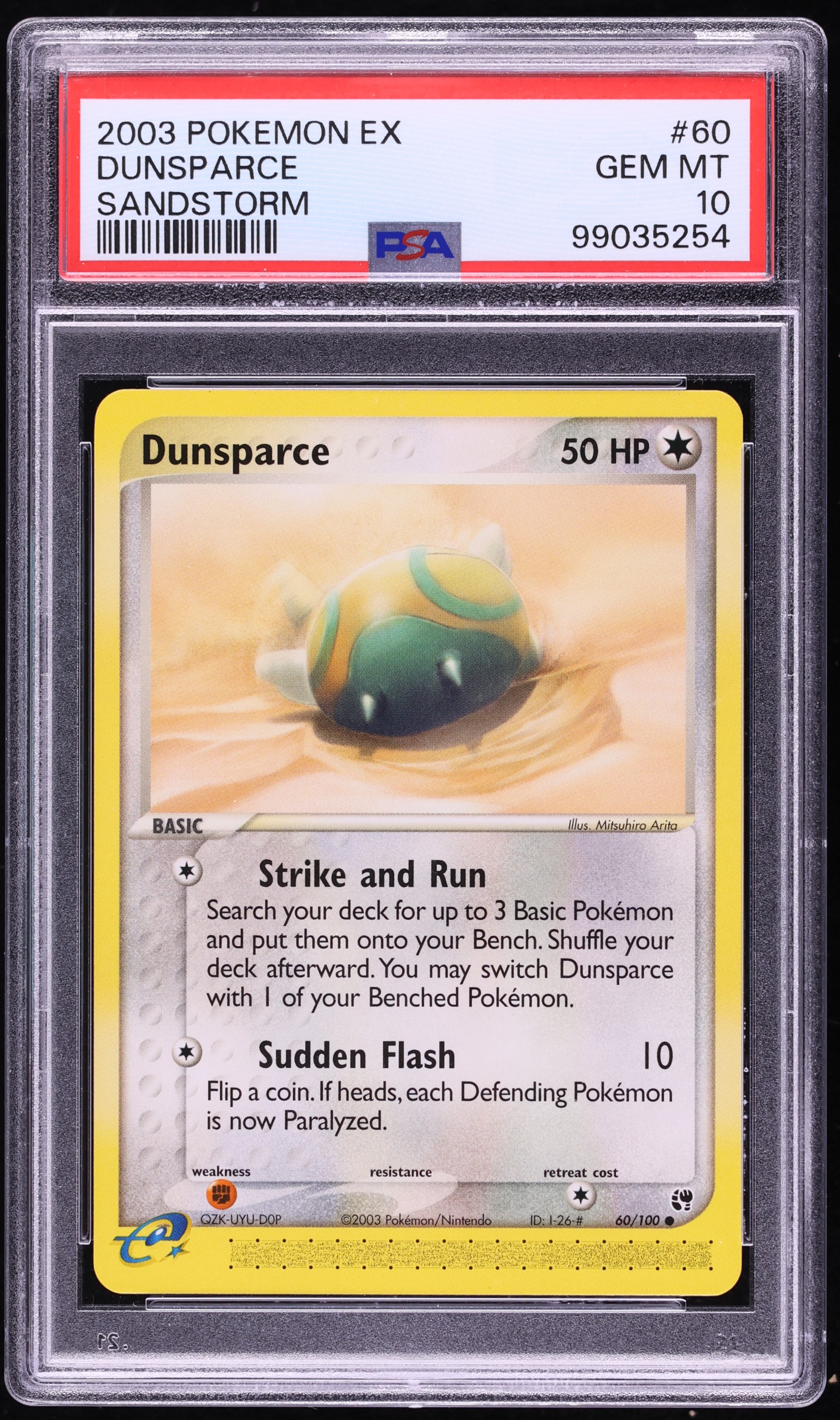 2003 Pokemon EX Sandstorm Dunsparce #60 PSA 10 GEM MINT