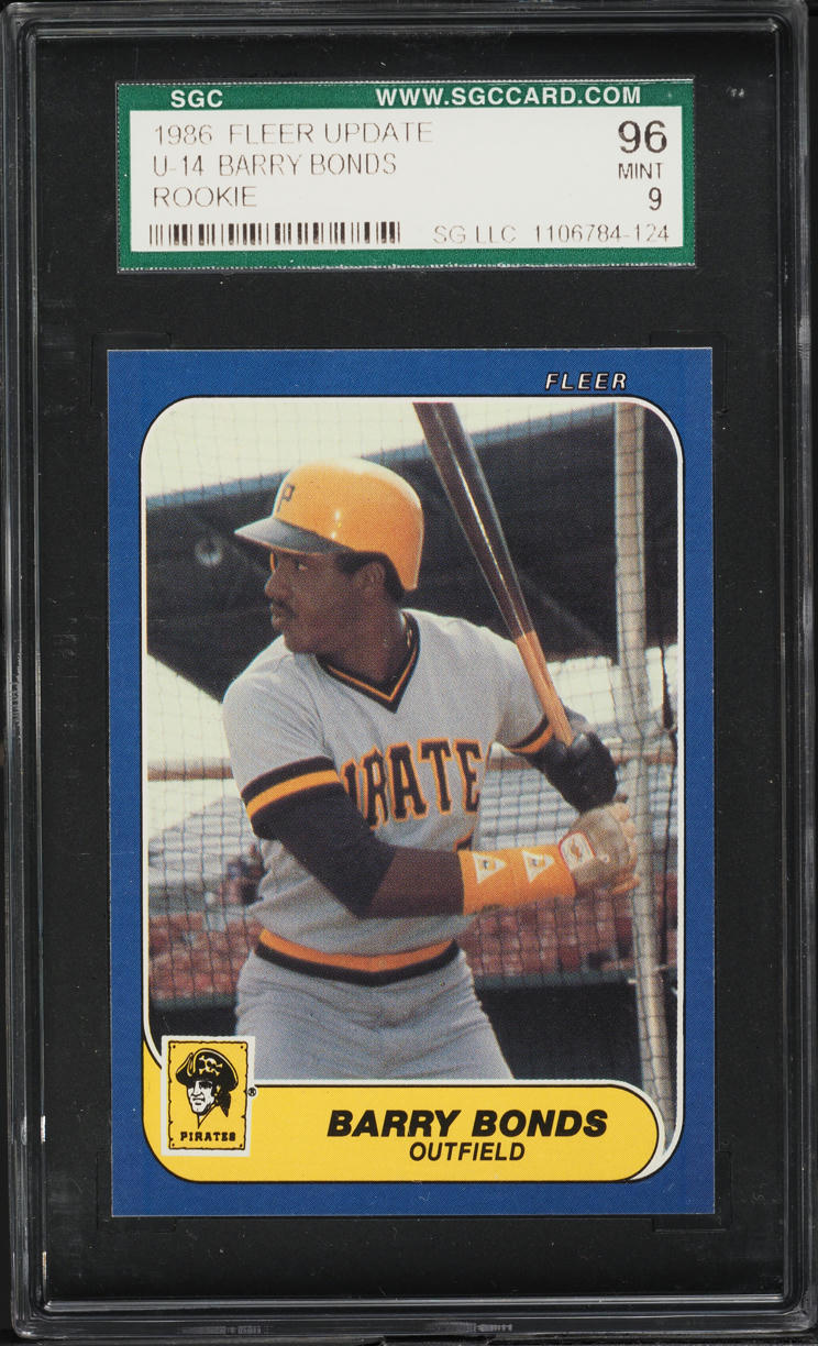 1986 Fleer Update Barry Bonds ROOKIE #U-14 SGC 9 MINT