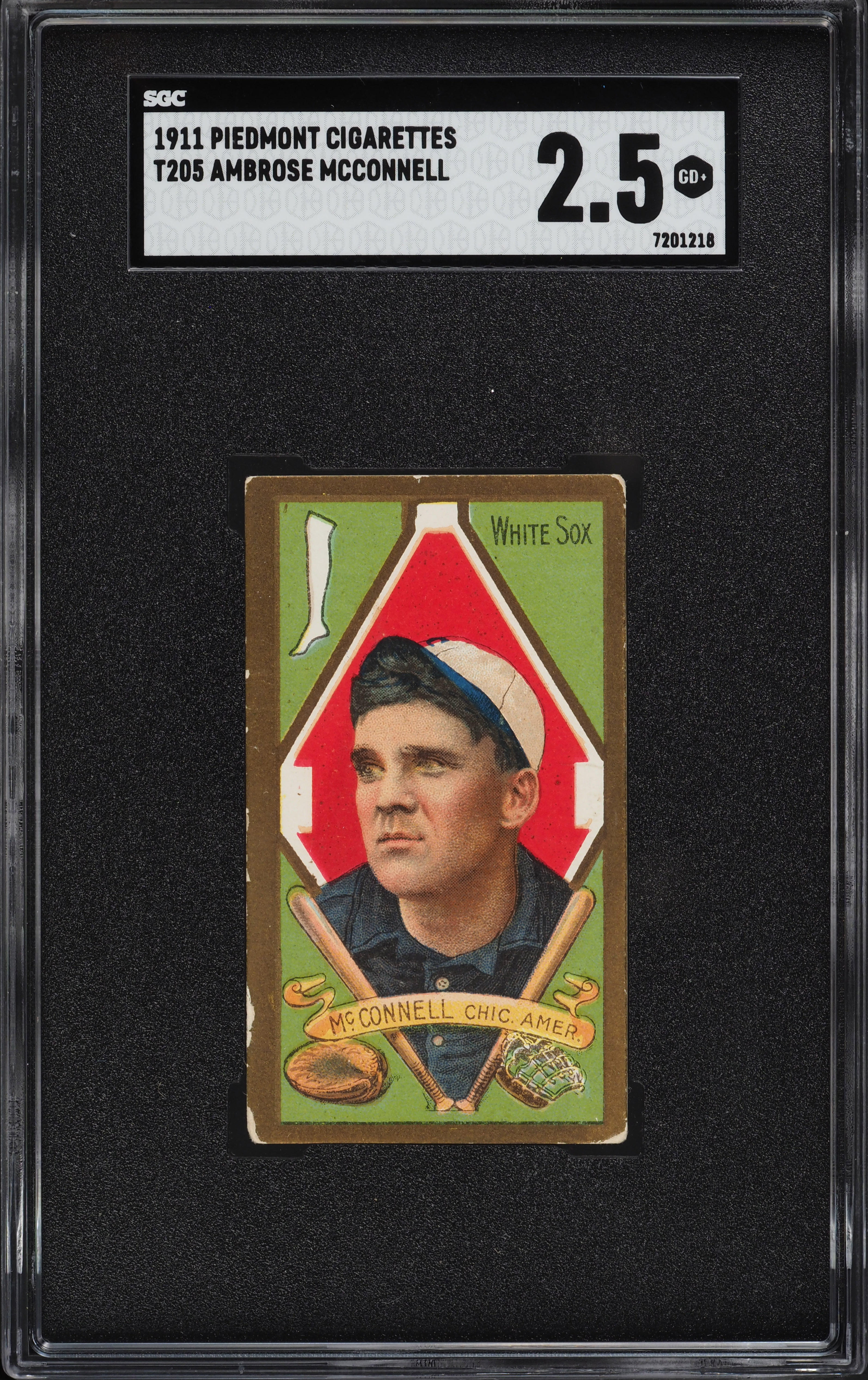 1911 T205 Gold Border Amby McConnell SGC 2.5 GD+