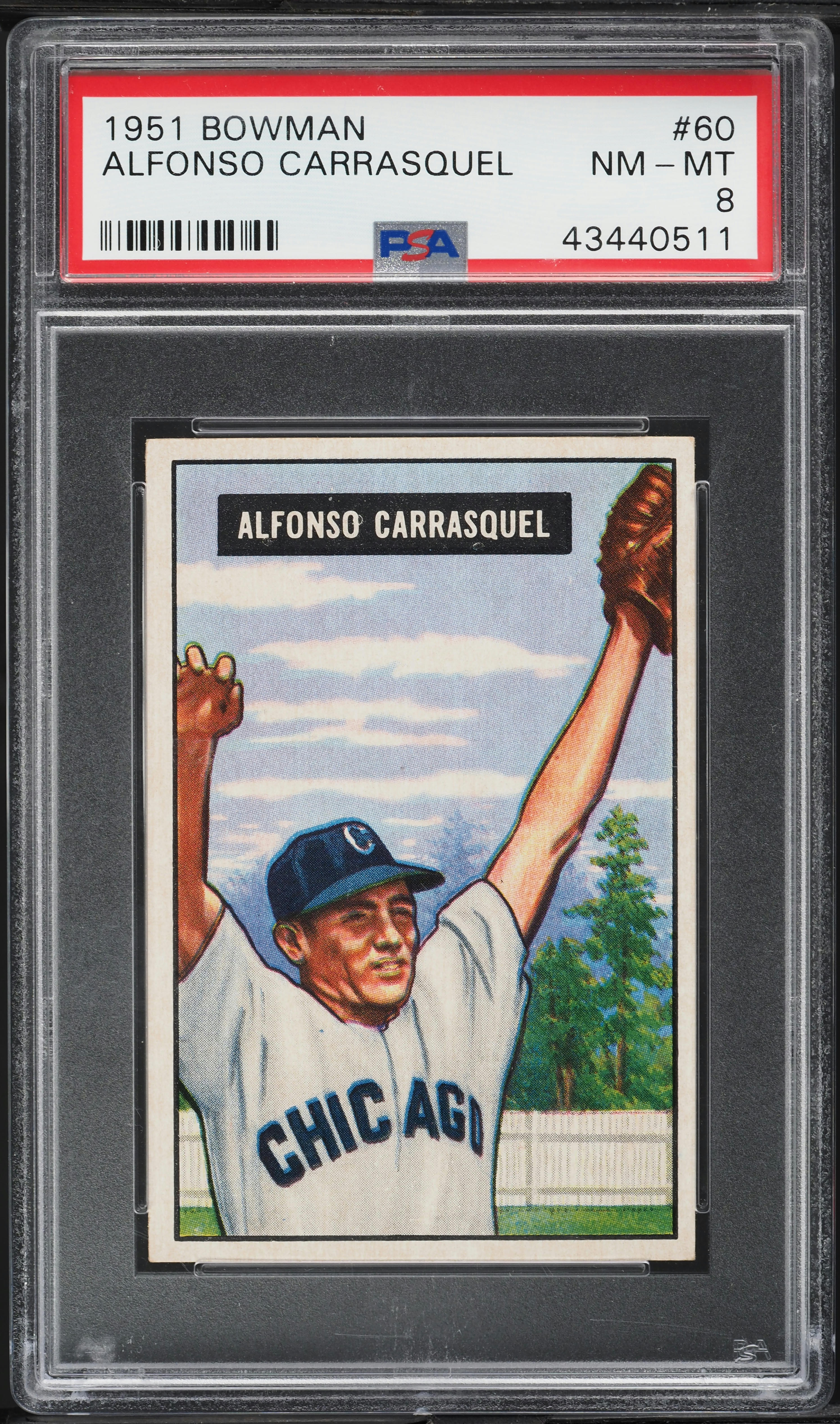 1951 Bowman Alfonso Carrasquel ROOKIE #60 PSA 8 NM-MT