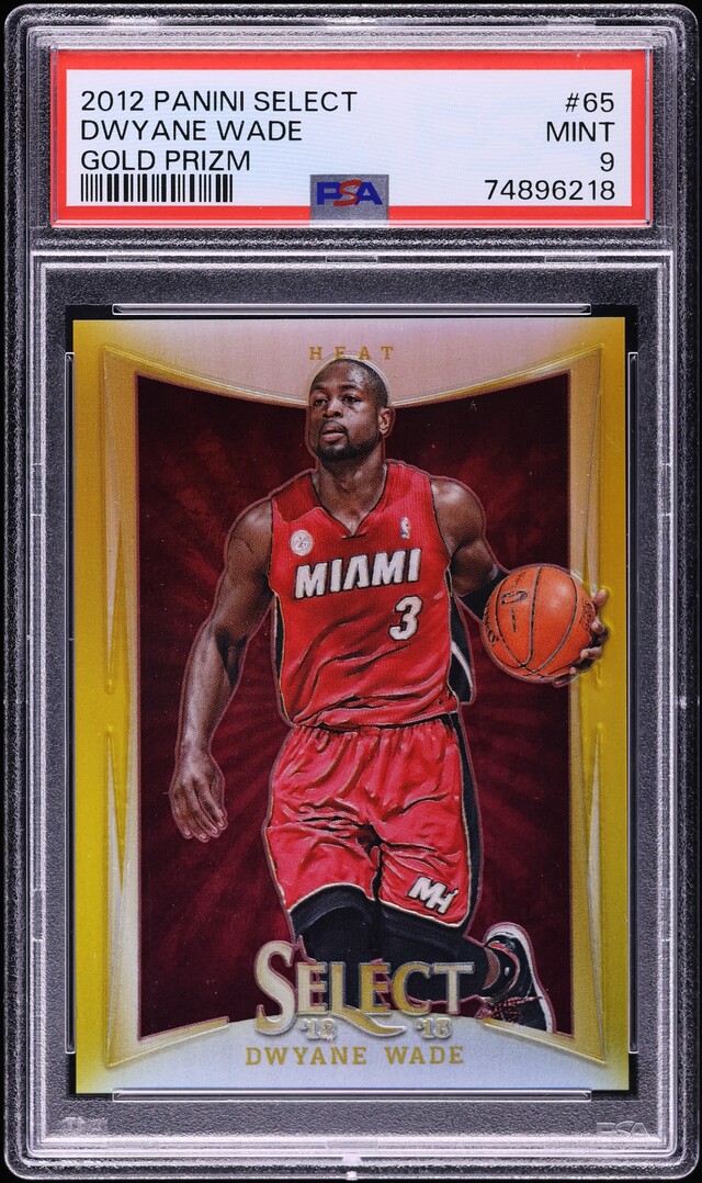 2012 Select Gold Prizm Dwyane Wade 10/10 #65 PSA 9 MINT