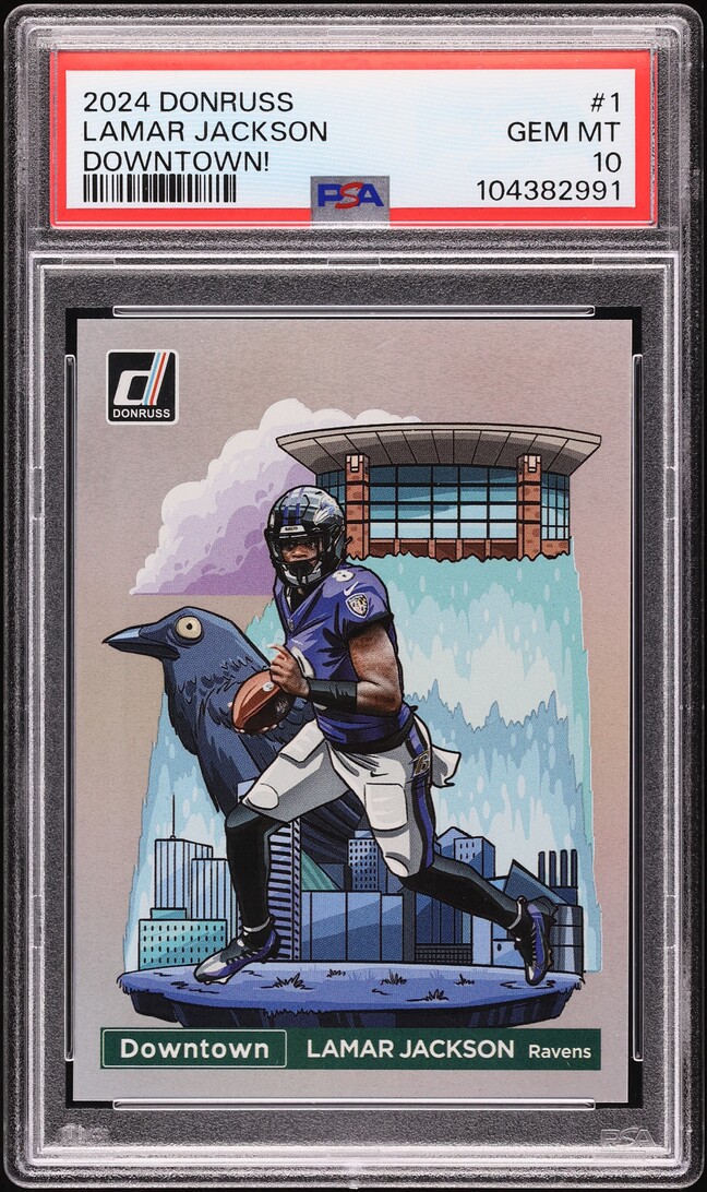 2024 Donruss Downtown Lamar Jackson #1 PSA 10 GEM MINT