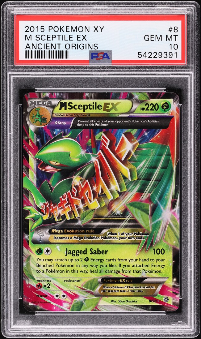 2015 Pokemon XY Ancient Origins M Sceptile EX #8 PSA 10 GEM MINT