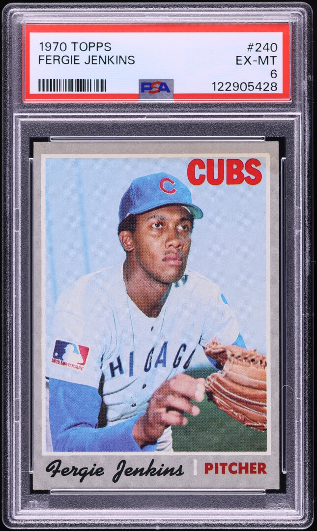 1970 Topps Fergie Jenkins #240 PSA 6 EXMT