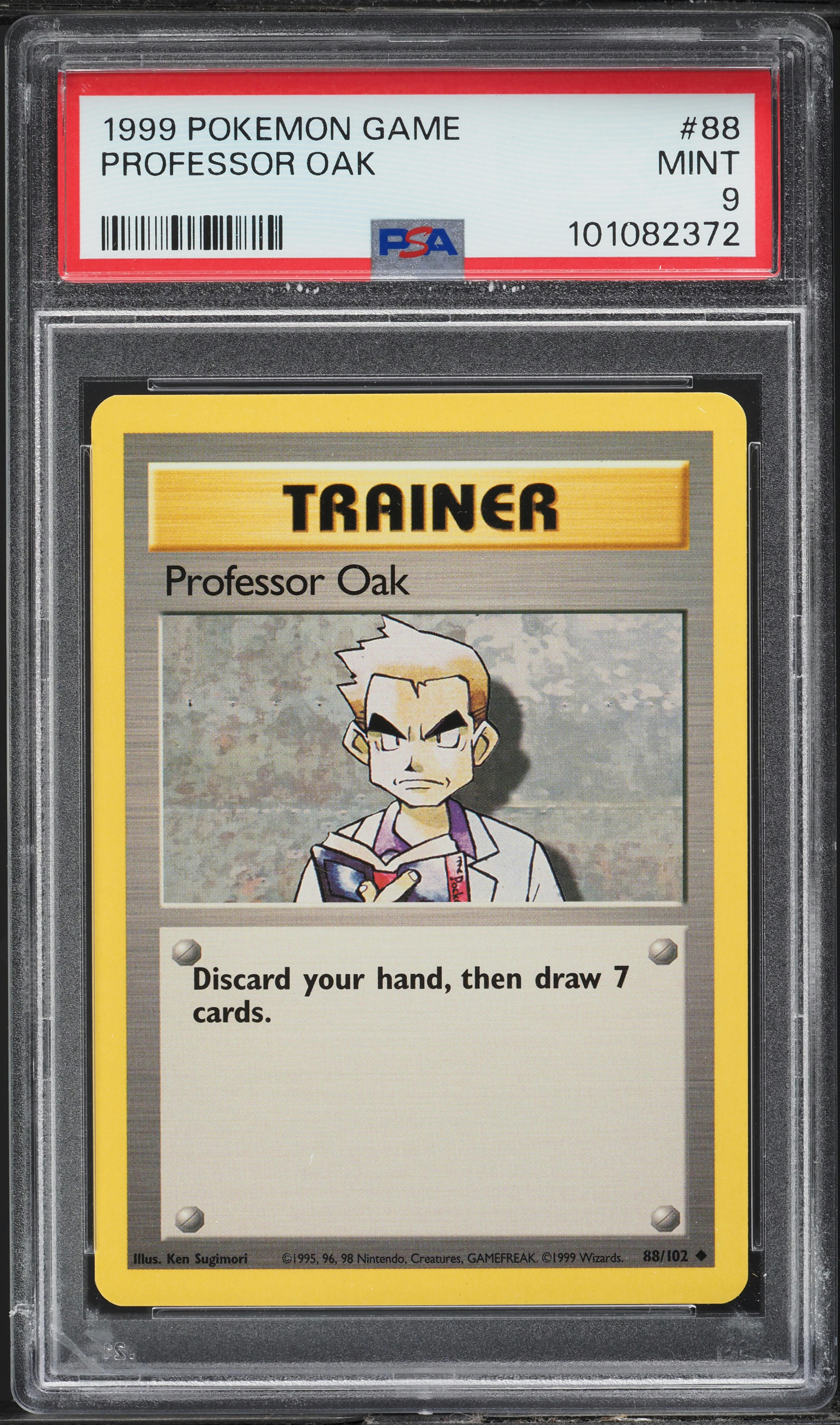 1999 Pokemon Base Set Professor Oak #88 PSA 9 MINT