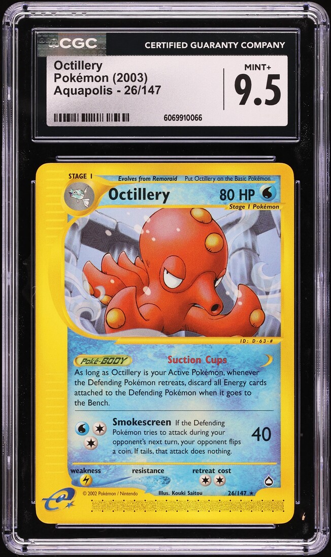 2003 Pokemon Aquapolis Octillery #26 CGC 9.5 MINT+