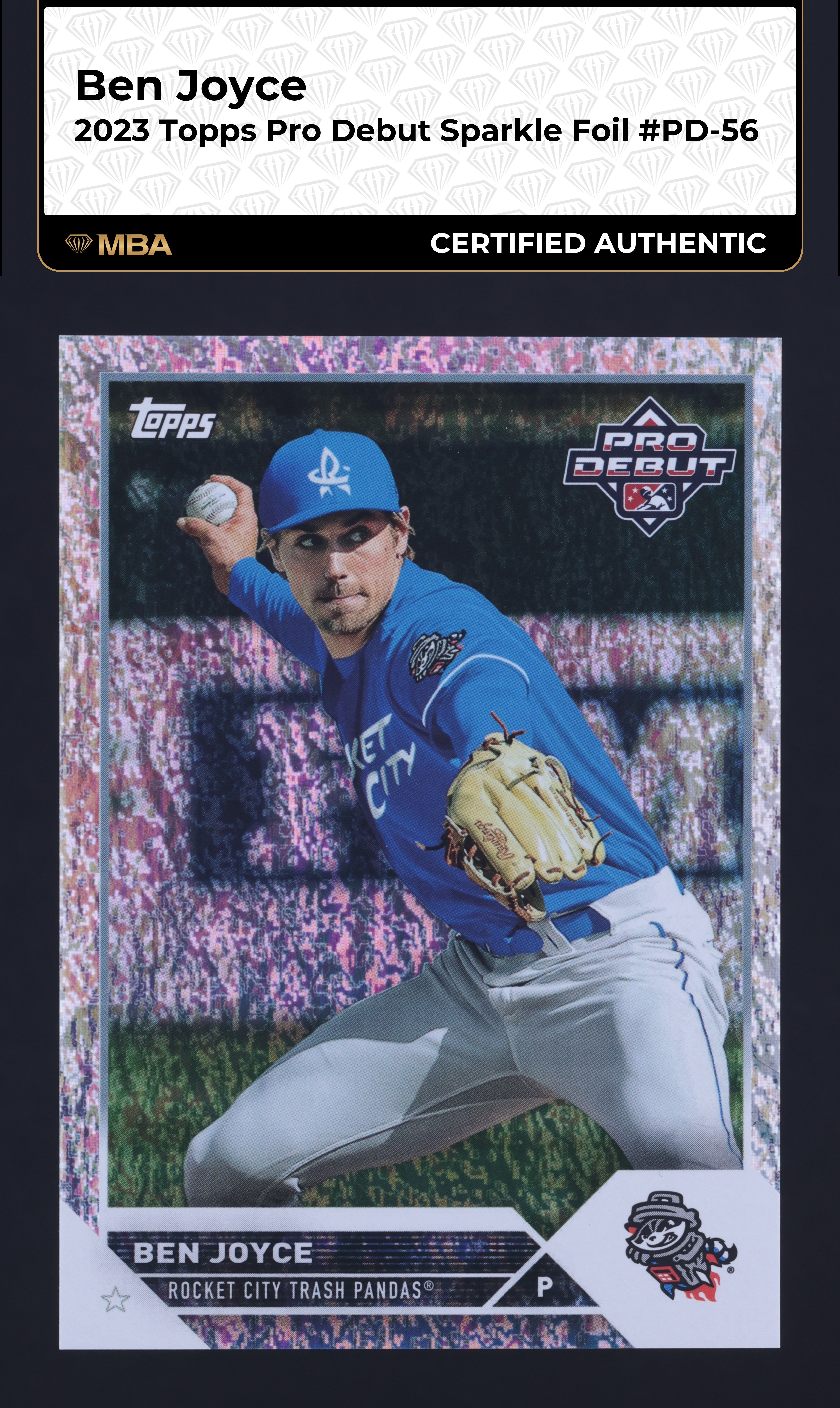 2023 Topps Pro Debut Sparkle Foil Ben Joyce ROOKIE /175 #PD-56 MBA AUTH