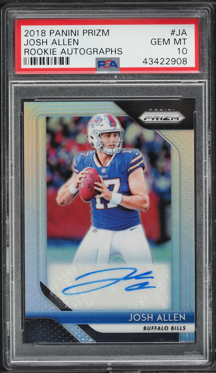 2018 Panini Prizm Silver Josh Allen ROOKIE AUTO #JA PSA 10 GEM MINT