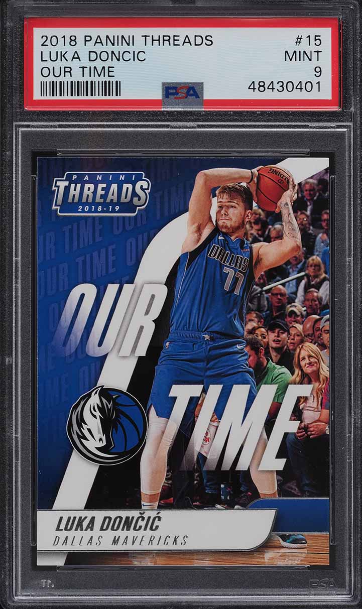 2018 Panini Threads Our Time Luka Doncic ROOKIE #15 PSA 9 MINT