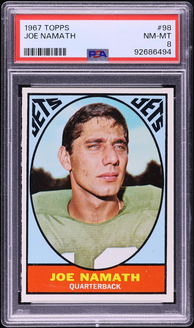 1967 Topps Football Joe Namath #98 PSA 8 NM-MT