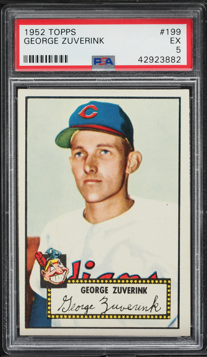 1952 Topps George Zuverink #199 PSA 5 EX