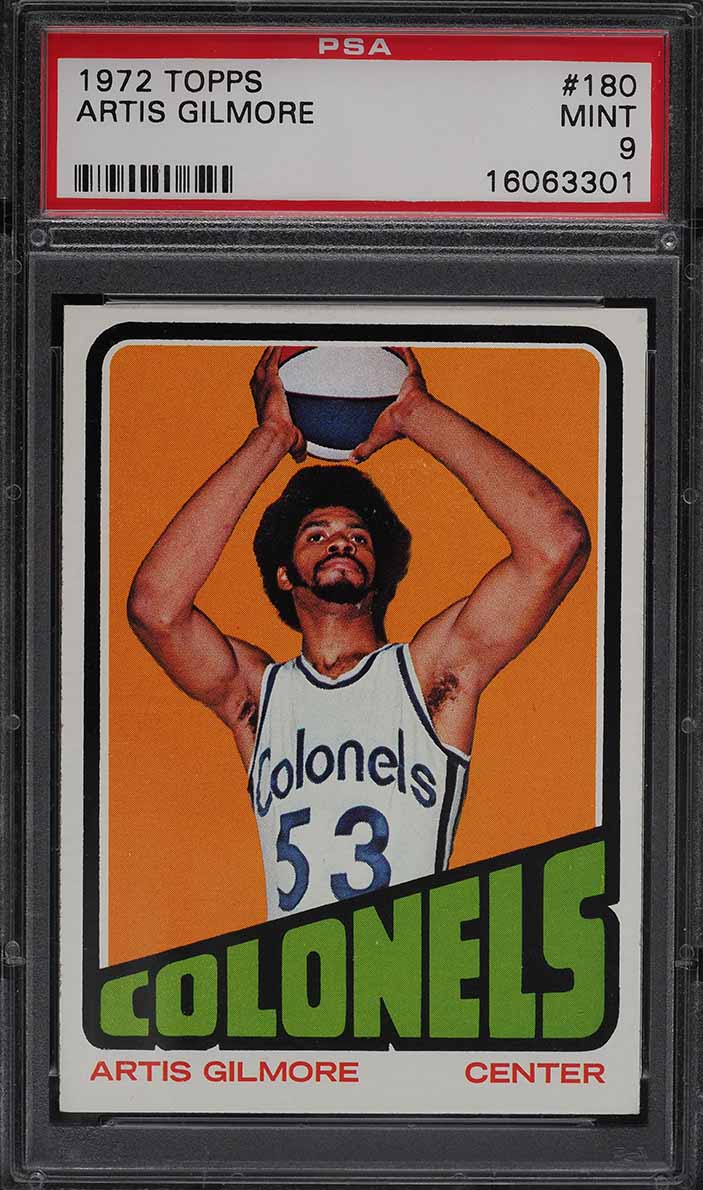 1972 Topps Basketball Artis Gilmore ROOKIE #180 PSA 9 MINT