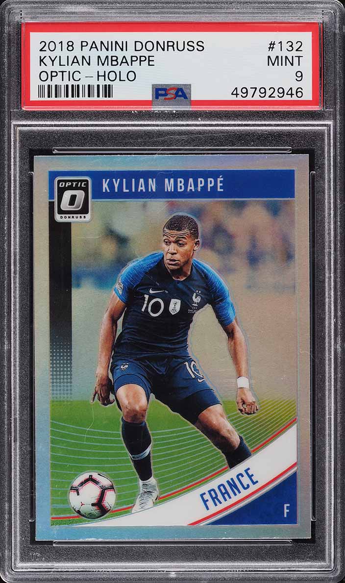 2018 Donruss Optic Holo Kylian Mbappe ROOKIE #132 PSA 9 MINT