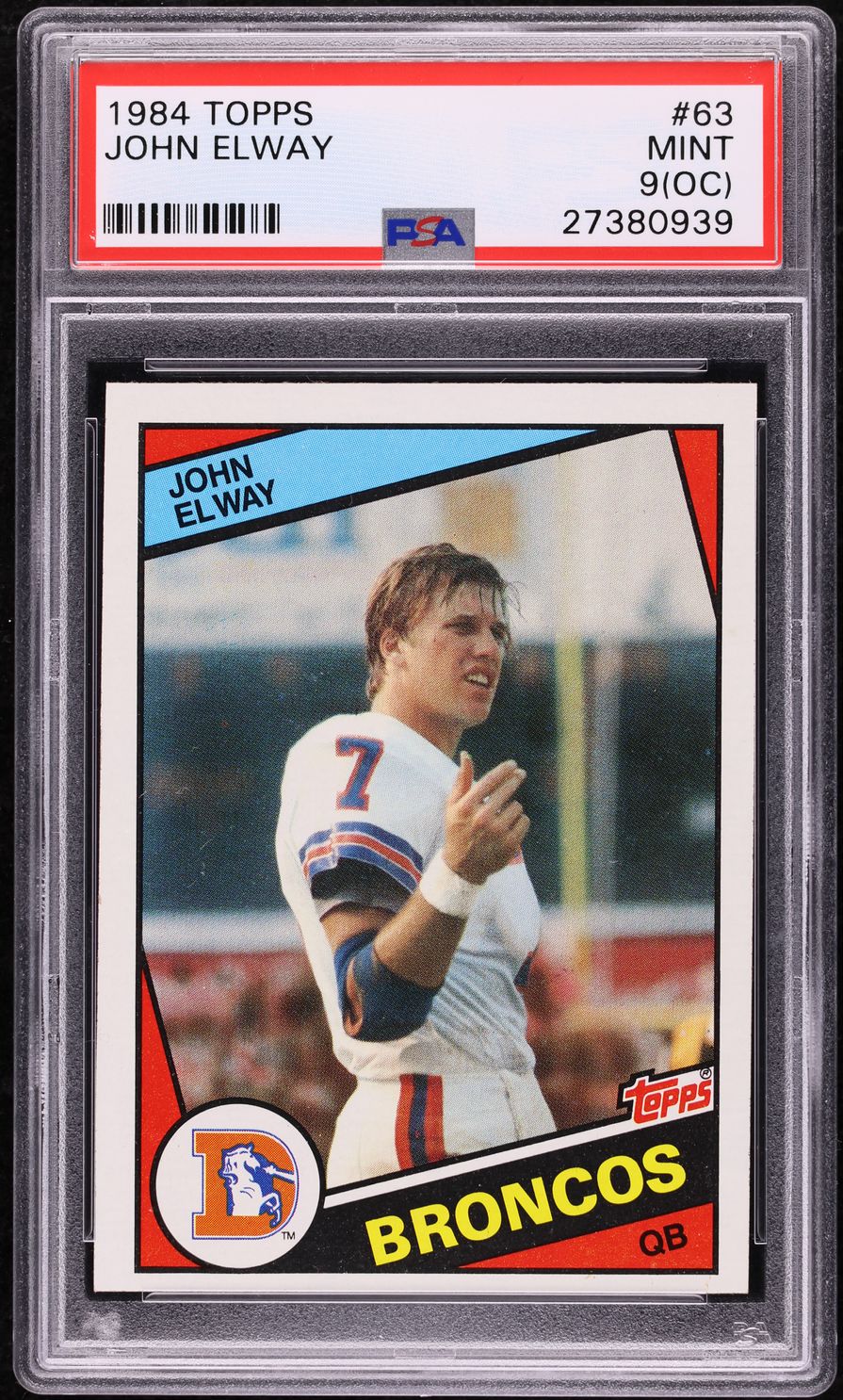 1984 Topps Football John Elway ROOKIE #63 PSA 9 MINT