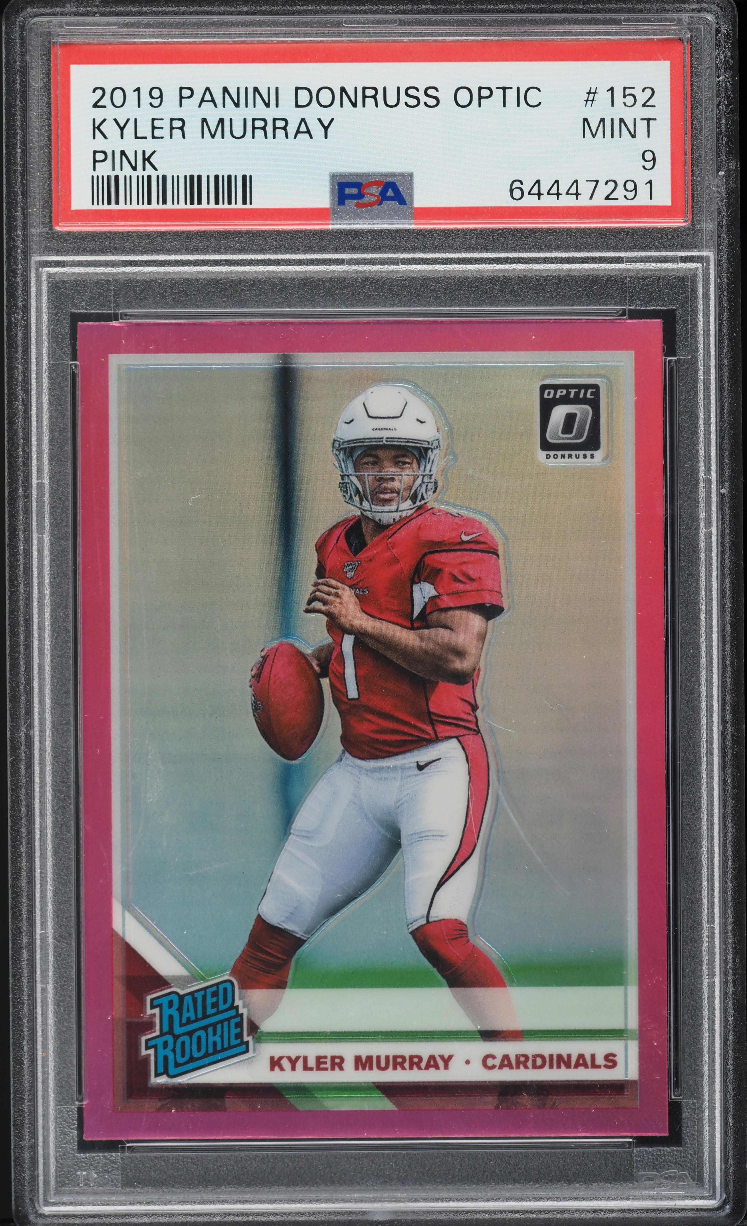 2019 Donruss Optic Pink Kyler Murray ROOKIE #152 PSA 9 MINT