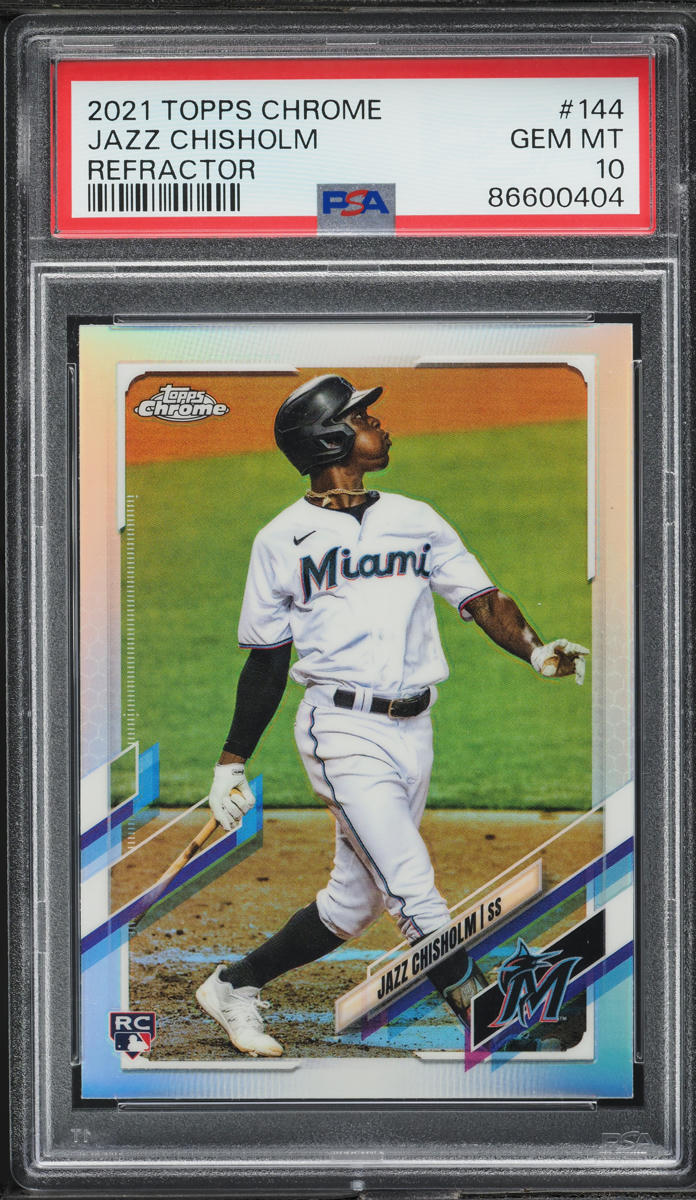 2021 Topps Chrome Refractor Jazz Chisholm ROOKIE #144 PSA 10 GEM MINT
