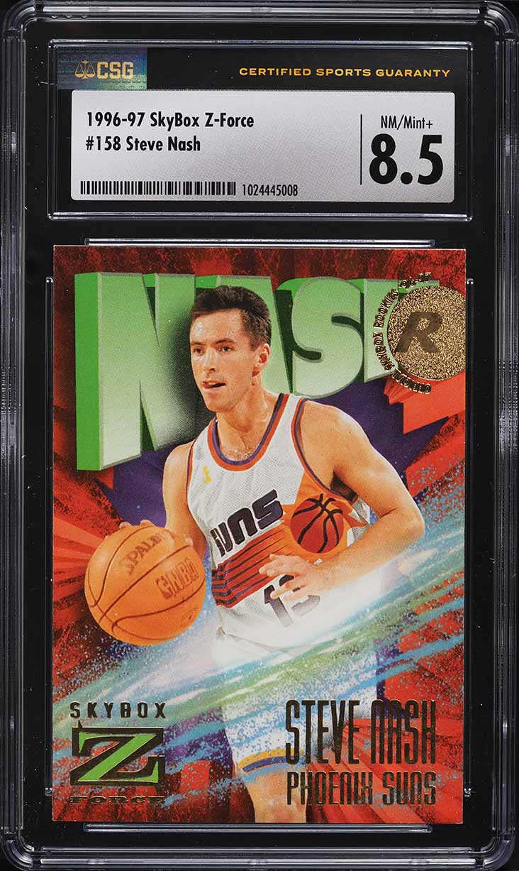 1996 Skybox Z-Force Steve Nash ROOKIE #158 CSG 8.5 NM-MT+