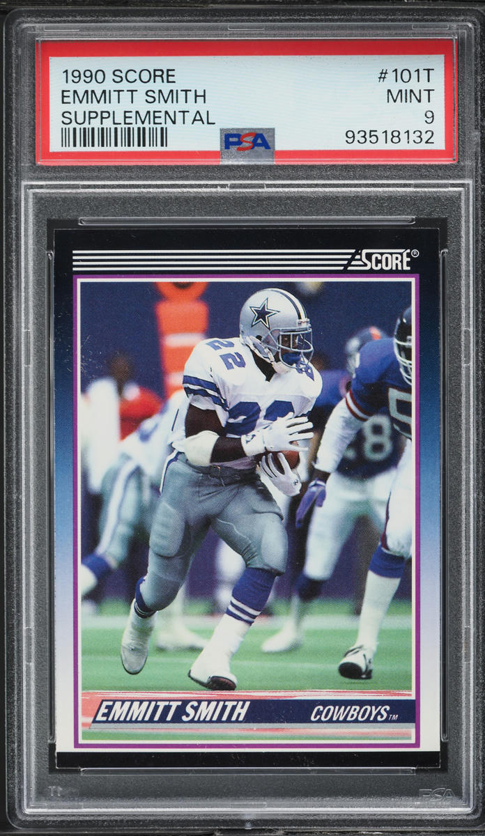 1990 Score Supplemental Emmitt Smith ROOKIE #101T PSA 9 MINT
