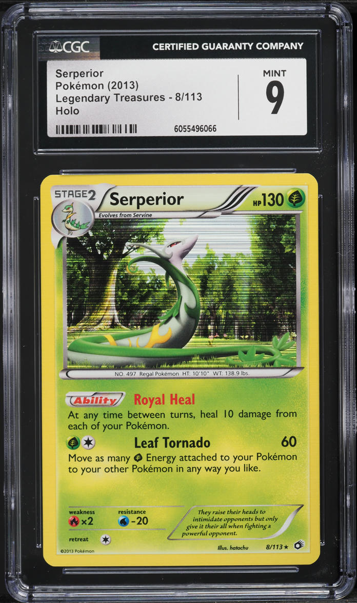 2013 Pokemon Black & White Legendary Treasures Holo Serperior #8 CGC 9 MINT