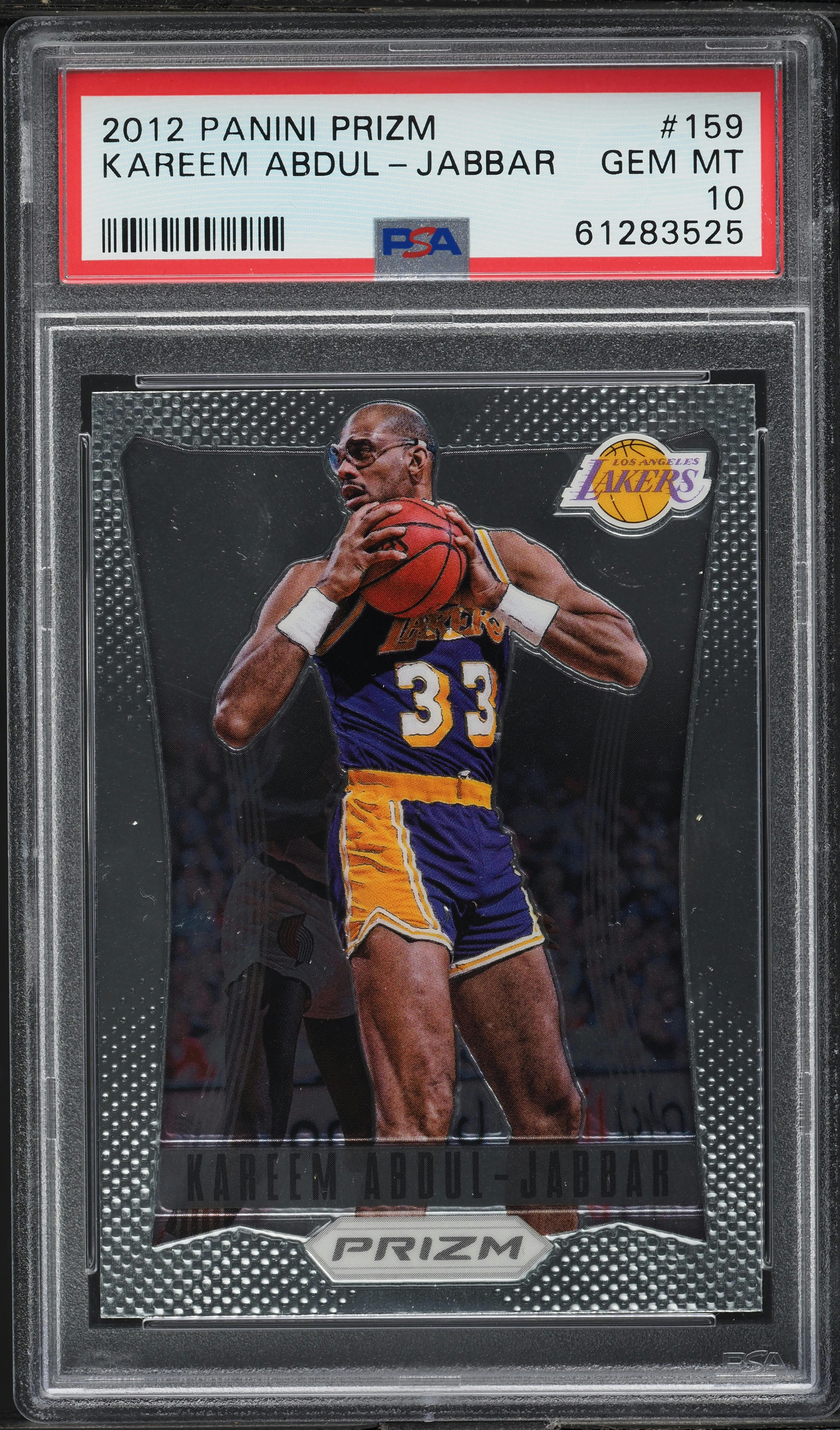 2012 Panini Prizm Kareem Abdul-Jabbar #159 PSA 10 GEM MINT