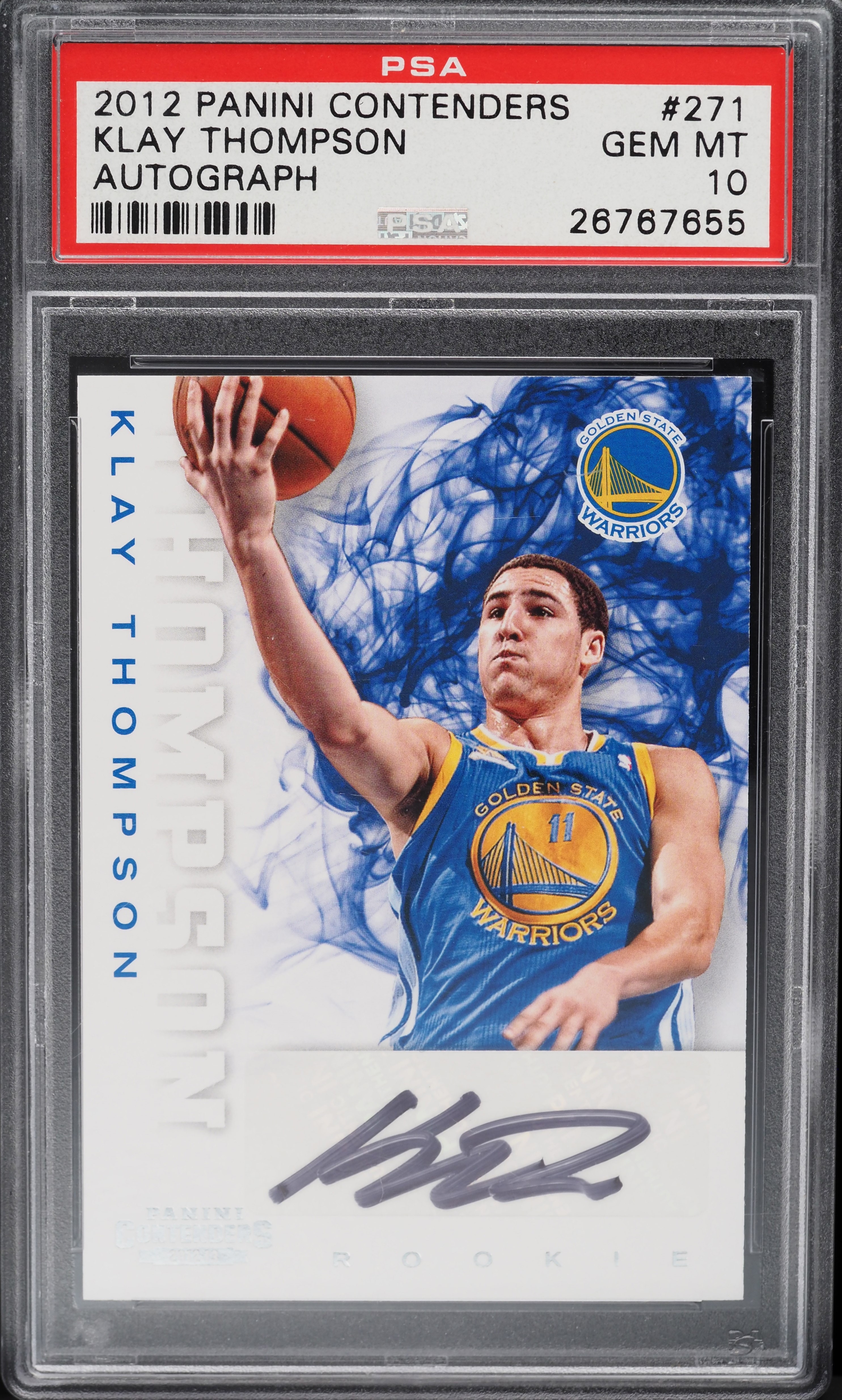 2012 Panini Contenders Klay Thompson ROOKIE AUTO #271 PSA 10 GEM MINT