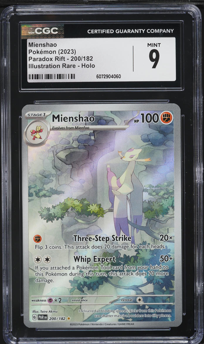 2023 Pokemon Scarlet & Violet Paradox Rift IR Mienshao #200 CGC 9 MINT