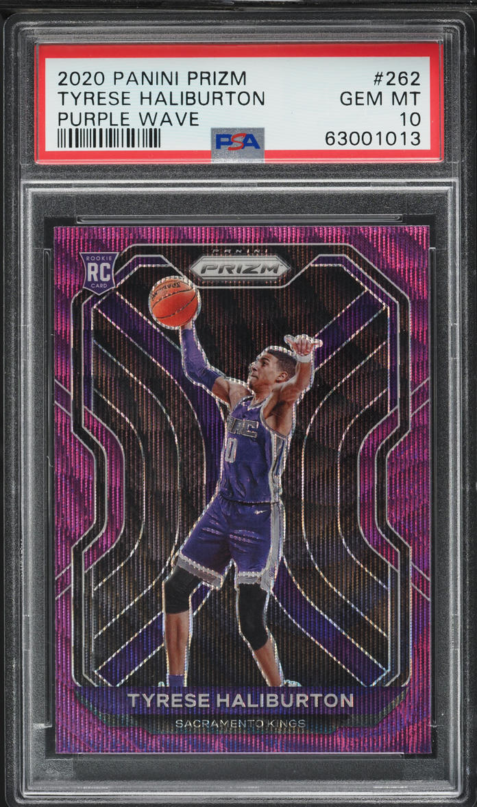 2020 Panini Prizm Purple Wave Tyrese Haliburton ROOKIE #262 PSA 10 GEM MINT