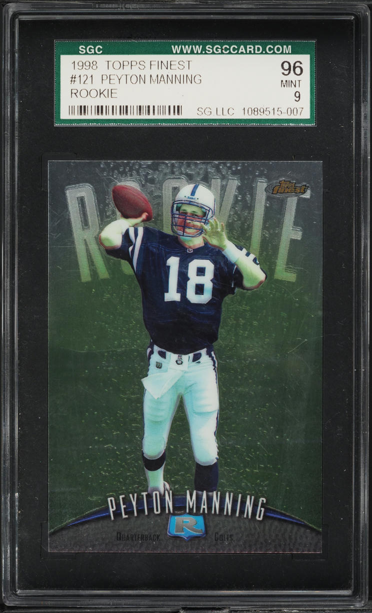 1998 Finest Football Peyton Manning ROOKIE #121 SGC 9 MINT