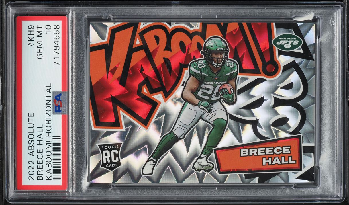 2022 Absolute Kaboom! Horizontal Breece Hall ROOKIE #KH9 PSA 10 GEM MINT