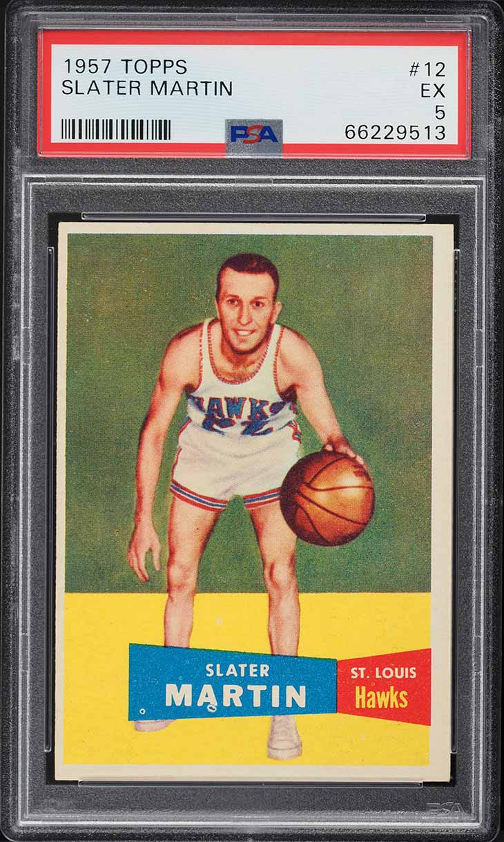 1957 Topps Basketball Slater Martin #12 PSA 5 EX