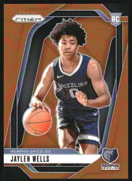 2024-25 Panini Prizm Orange Prizm #239 Jaylen Wells RC /49