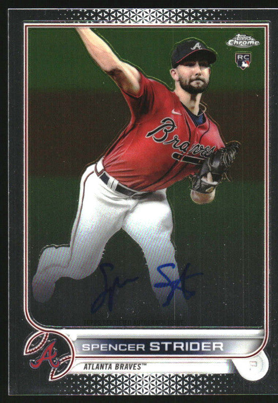 2022 Topps Chrome Rookie Autographs #RA-SS Spencer Strider RC Auto