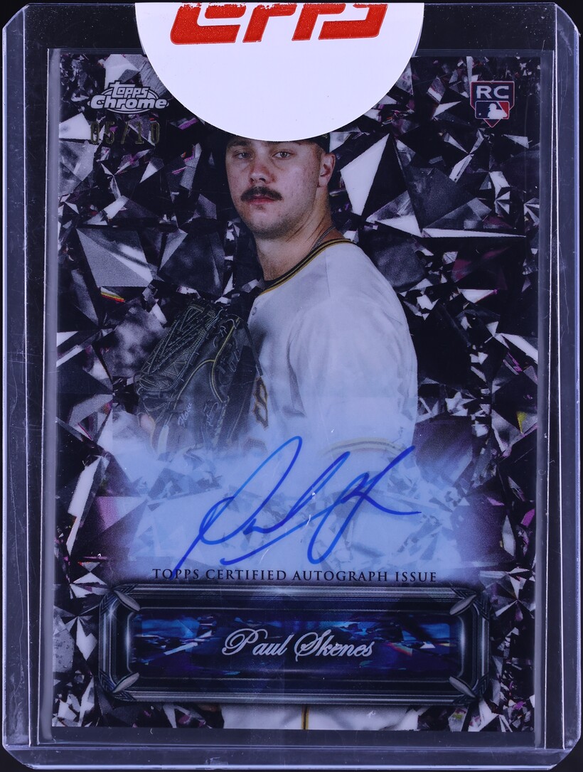 2024 Topps Chrome Update Sapphire Selections Black Refractor Paul Skenes ROOKIE AUTO /10 SS-24