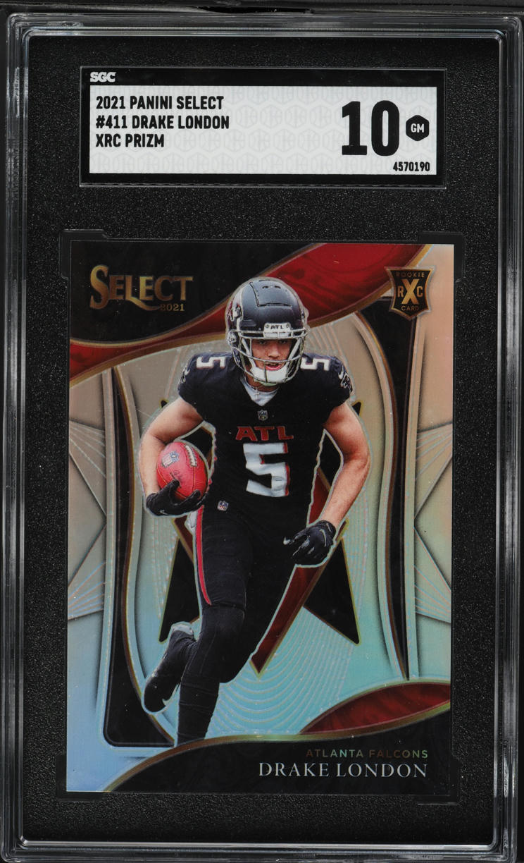 2021 Select XRC Prizm Drake London ROOKIE #411 SGC 10 GEM MINT