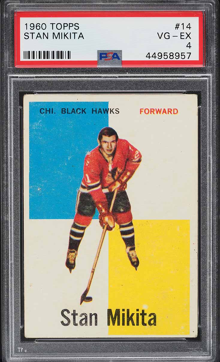 1960 Topps Hockey Stan Mikita #14 PSA 4 VGEX